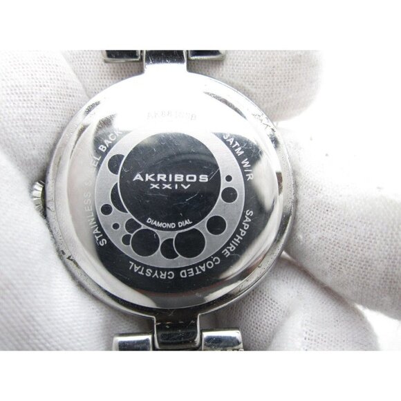 Women Akribos XXIV Diamond Quartz WR Analog 38mm Dial Causal Round Watch (F689) - Picture 3 of 9